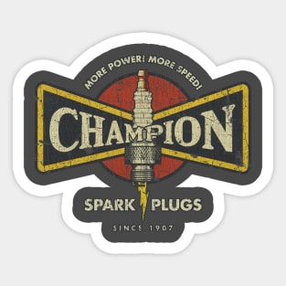 Champion More Power More Speed 1907 Sticker